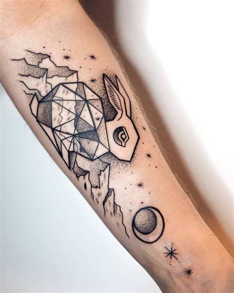 geometric bunny tattoo|Top 10 geometric bunny tattoo ideas and inspiration